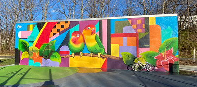 Photo of mural painting installed at Dewey Local Park