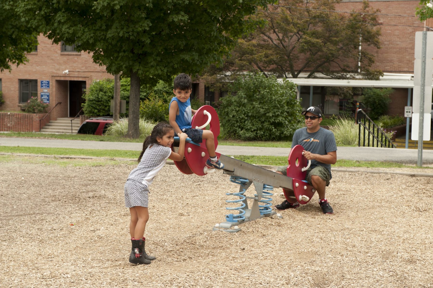 children on playground Broadacres Local Park