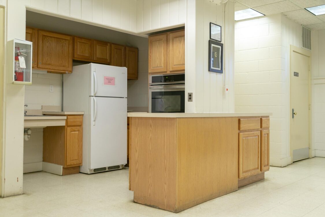 Kitchenette refrigerator, microwave Clarksburg activity building