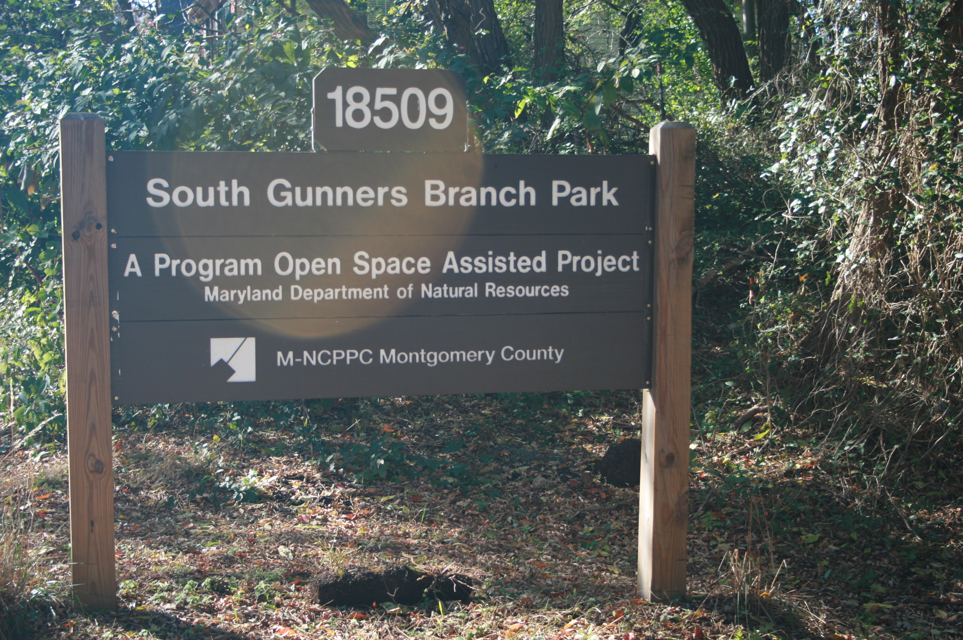Park entry sign