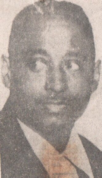 A black and white newsprint photo of Edward "Beans" Johnson