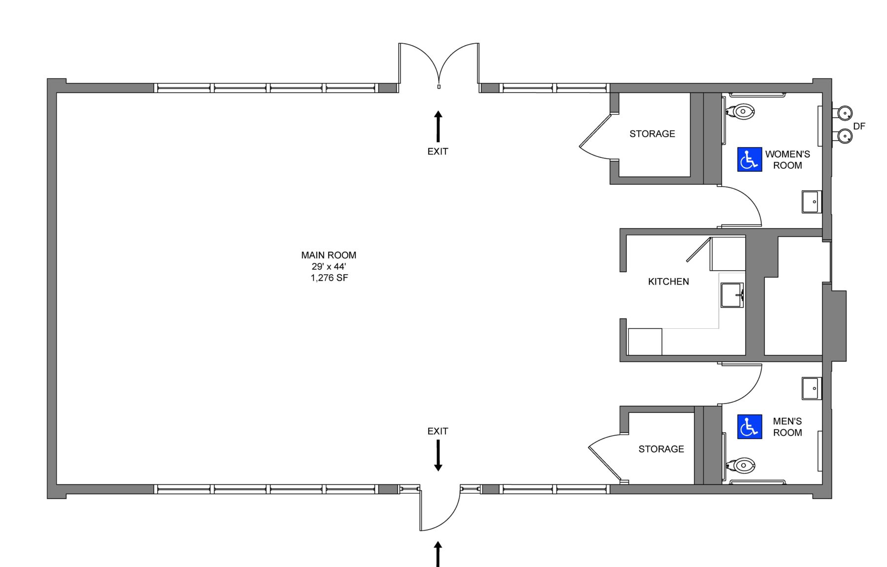 floor plan for kemp mill estates park activity building