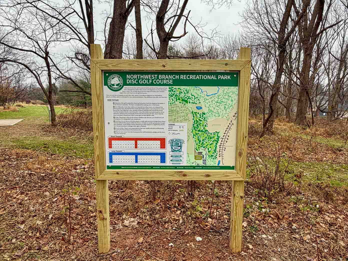 Disc Golf at Northwest Branch Recreational Park