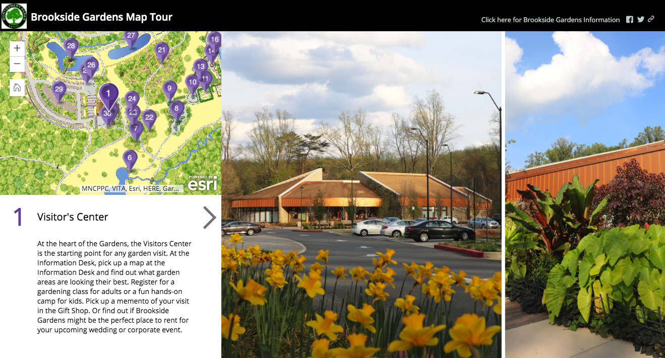 Online Map and Tour of Brookside Gardens
