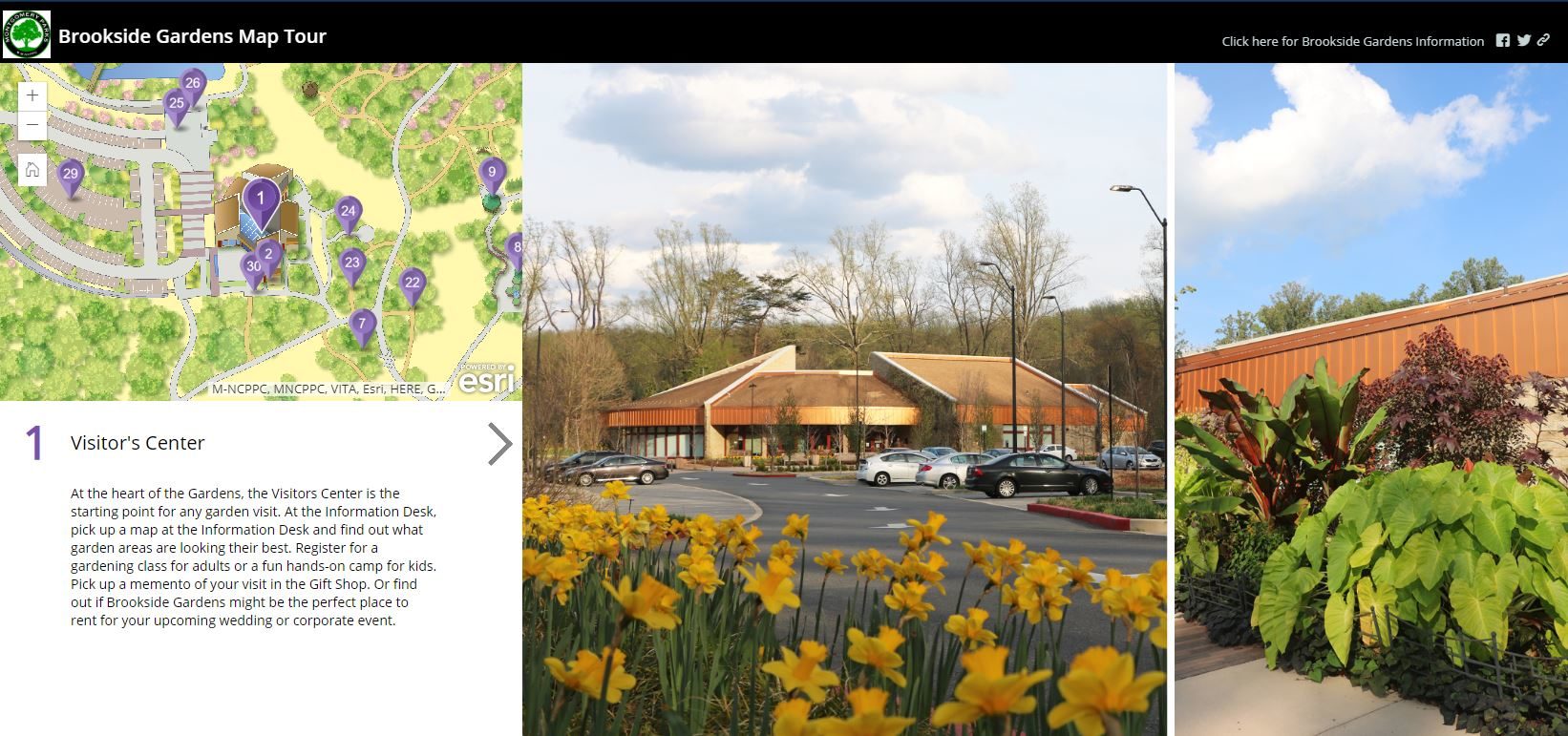 Visit the Brookside Garden interactive map.