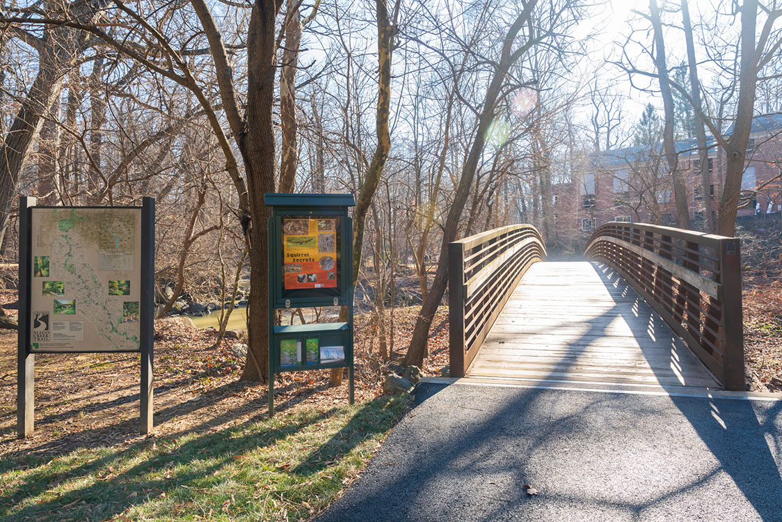 bridge at hillwood manor neighborhood park 