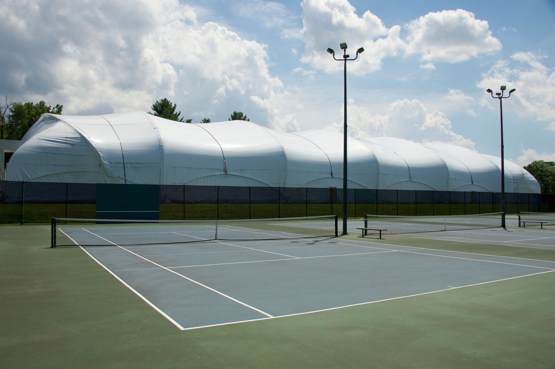 Outdoor tennis courts.