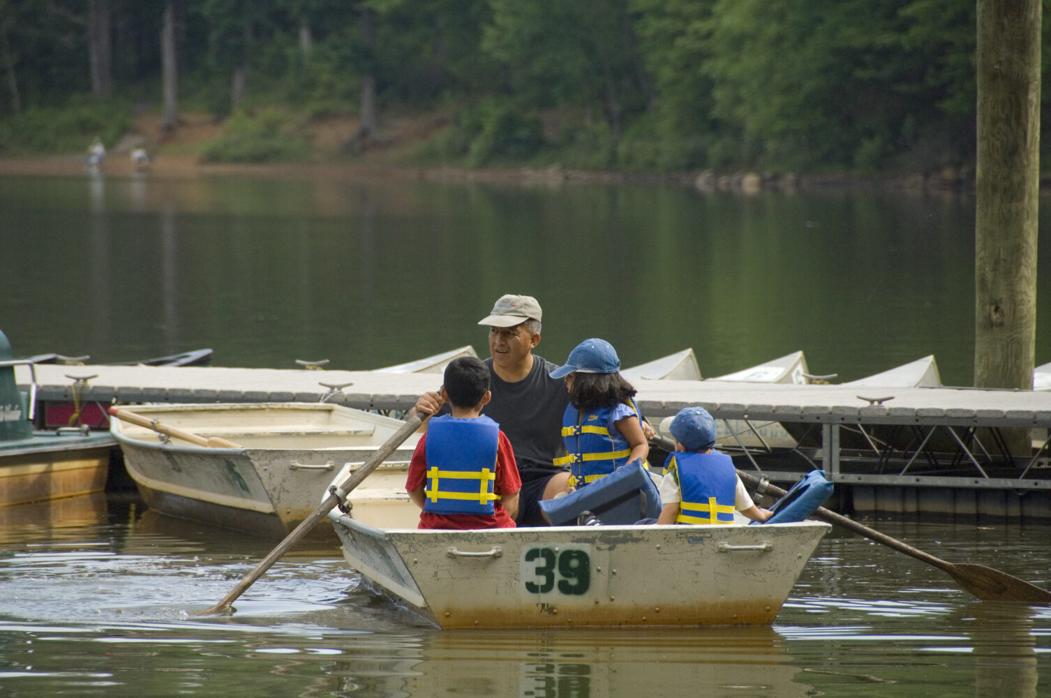 Rowboat at Lake Needwood Boats