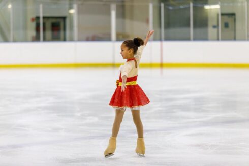 Girls skating in ice show