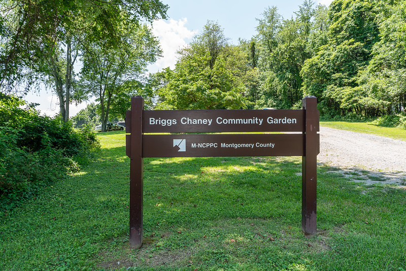 sign at Briggs Chaney Community Garden