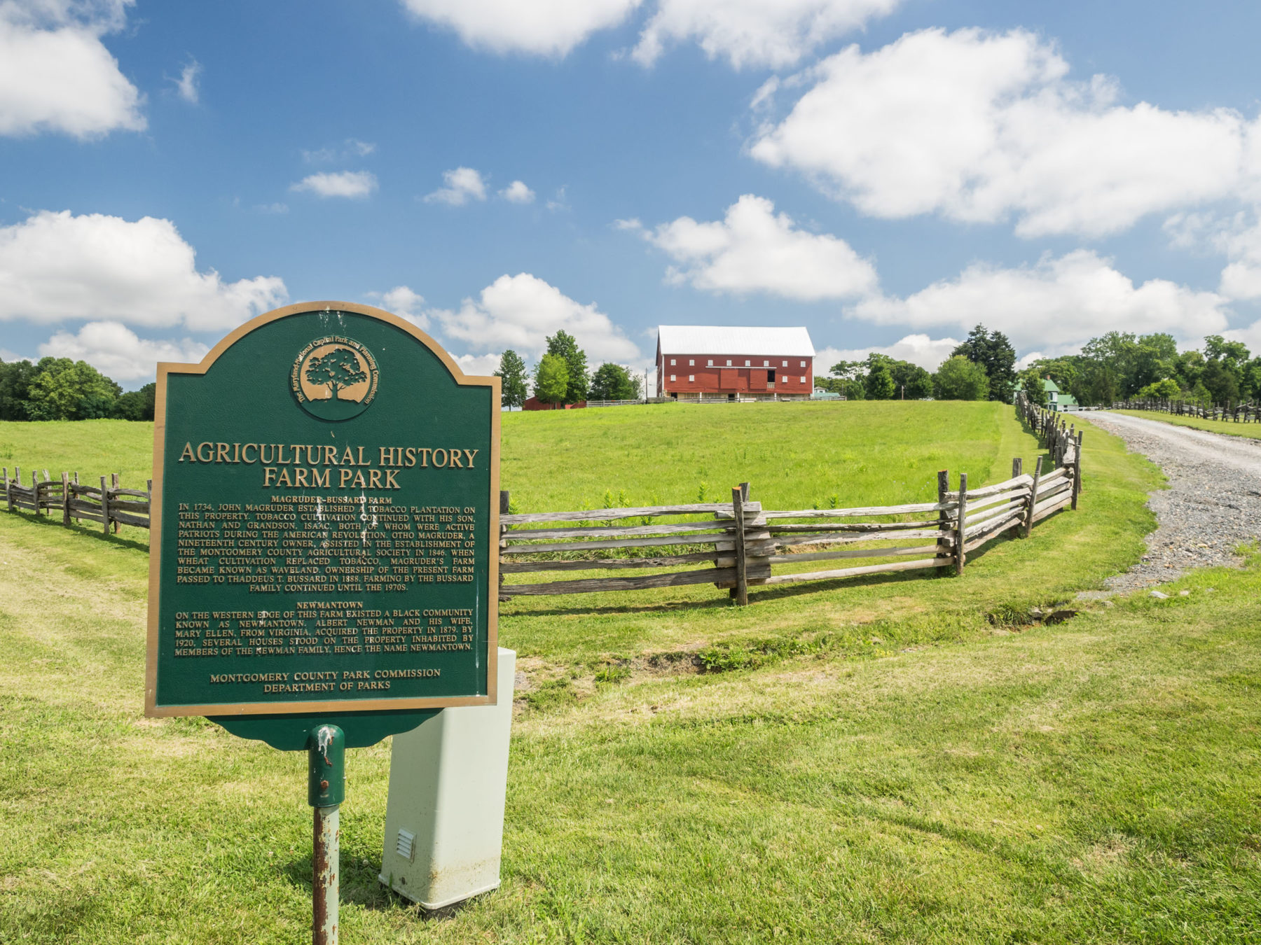 historic sign Agricultural History Farm Park