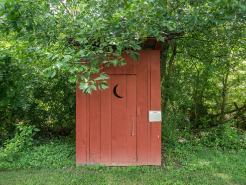 outhouse at Agricultural History Farm Park