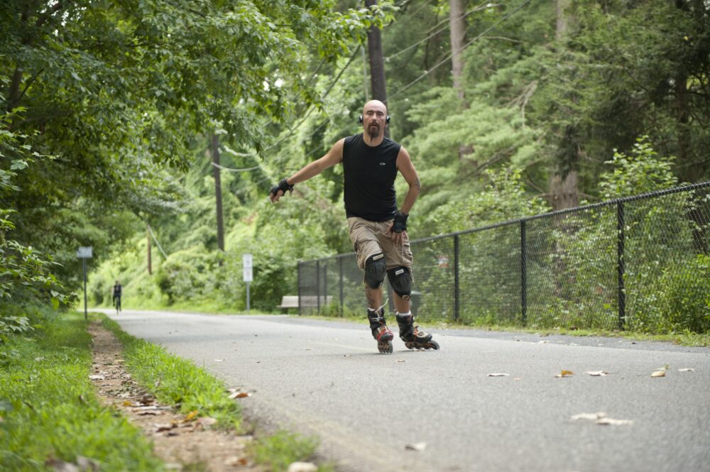 Rollerblader on Capital Crescent Trail