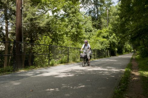 Bicyclist on Capital Crescent Trail