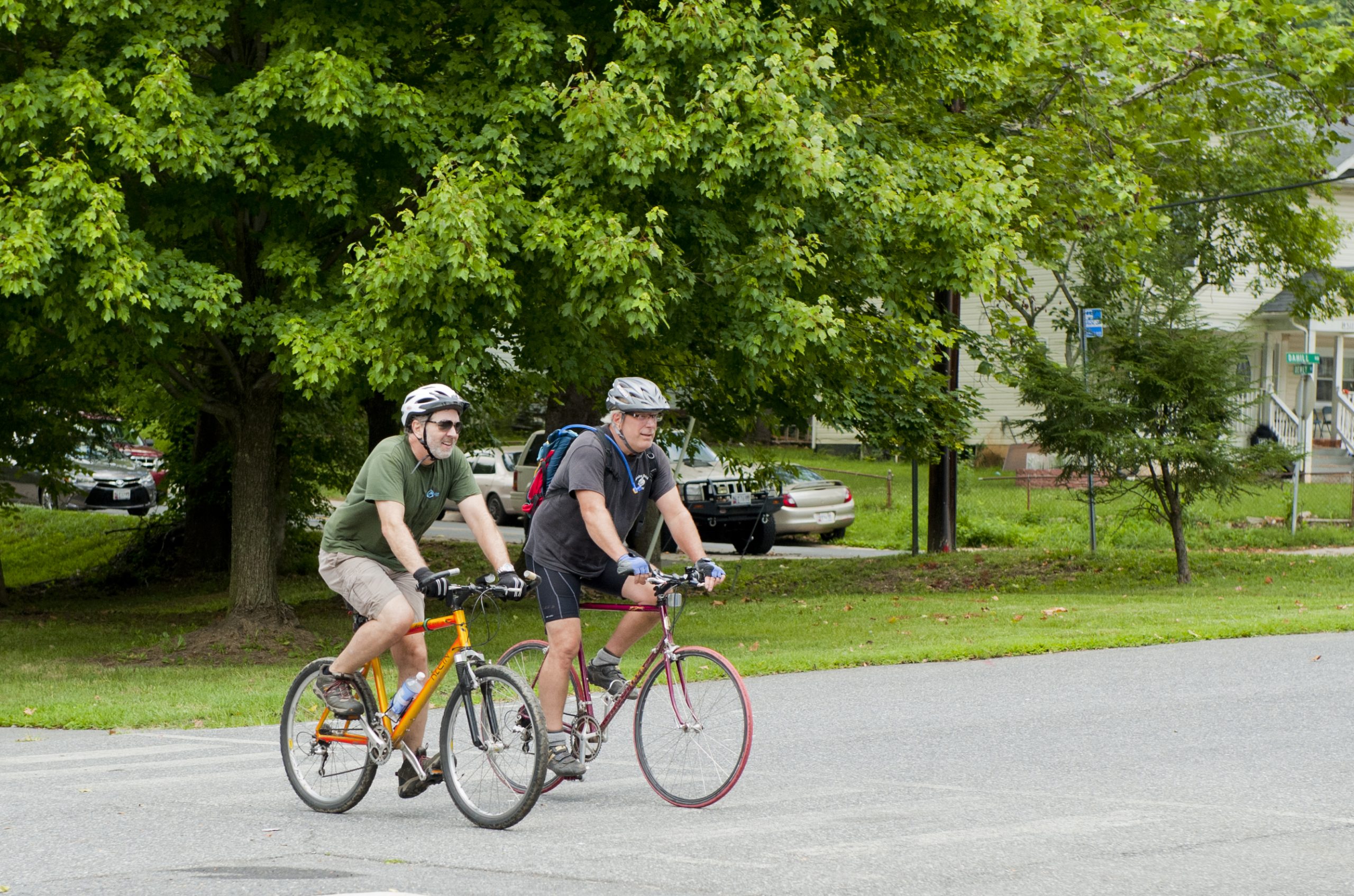 Two male cyclist at Dewey Local Park