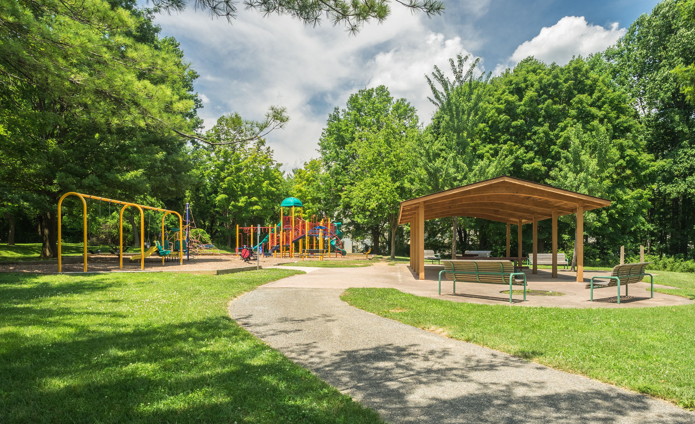 playground and picnic pavilion edgewood neighborhood park