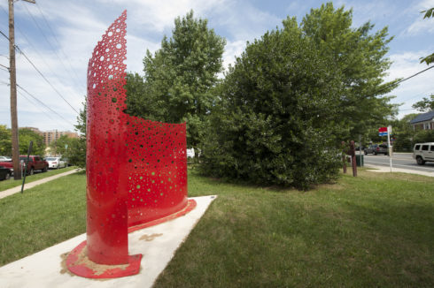 Red Sculpture Fenton Street Urban Park