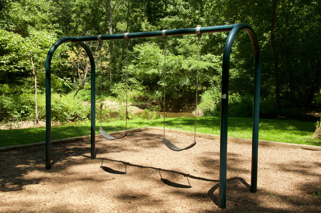 Swing set at Gregerscroft Neighborhood Park
