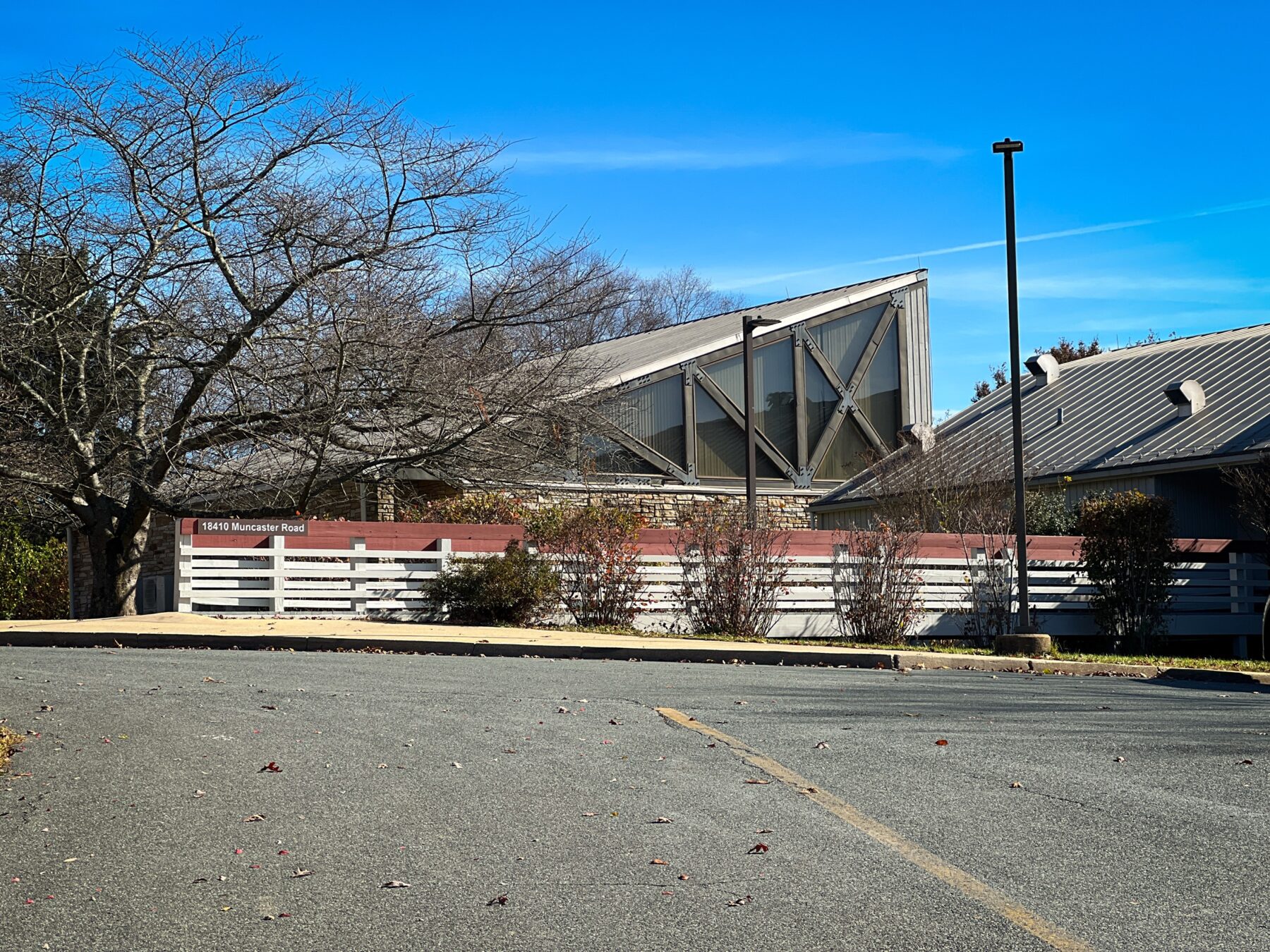 The entrance walkway to the Activity Center 