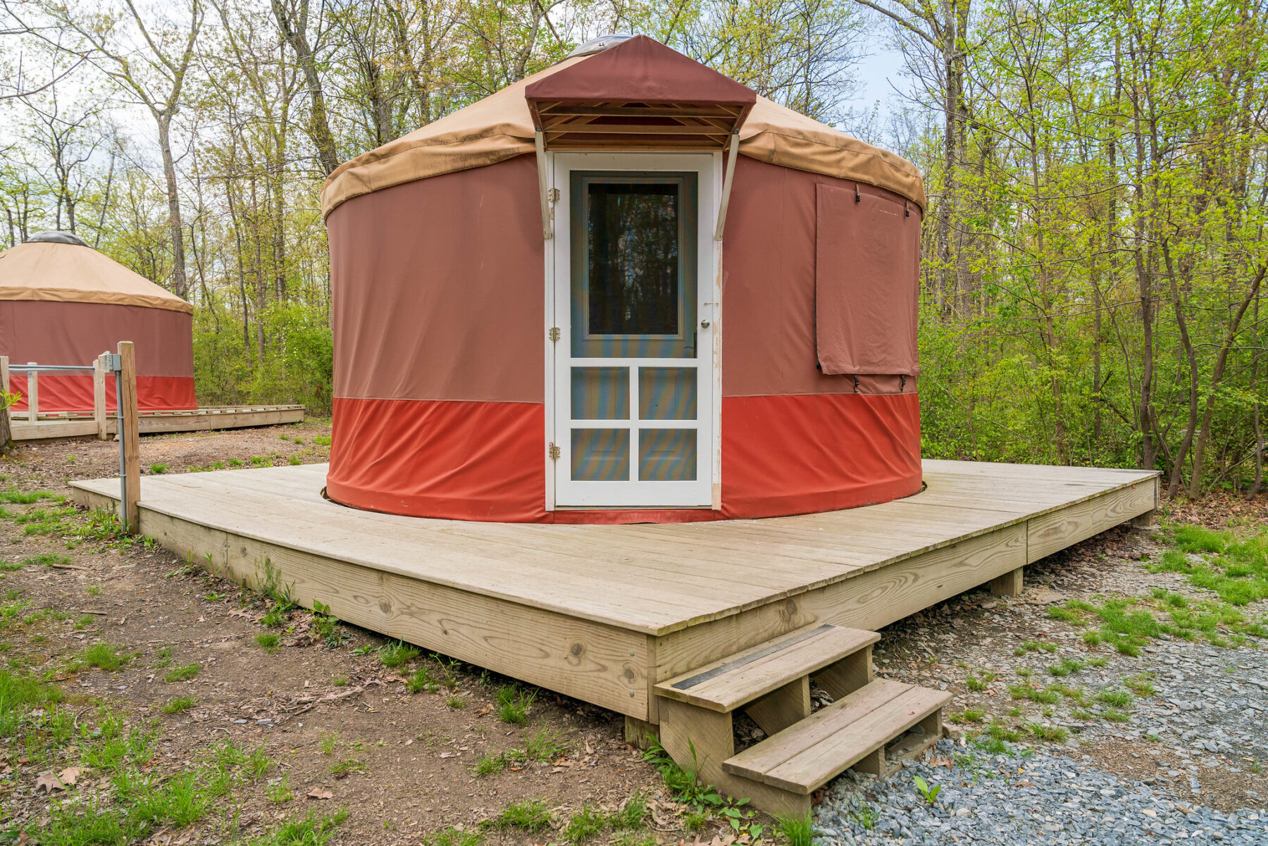 exterior of a yurt