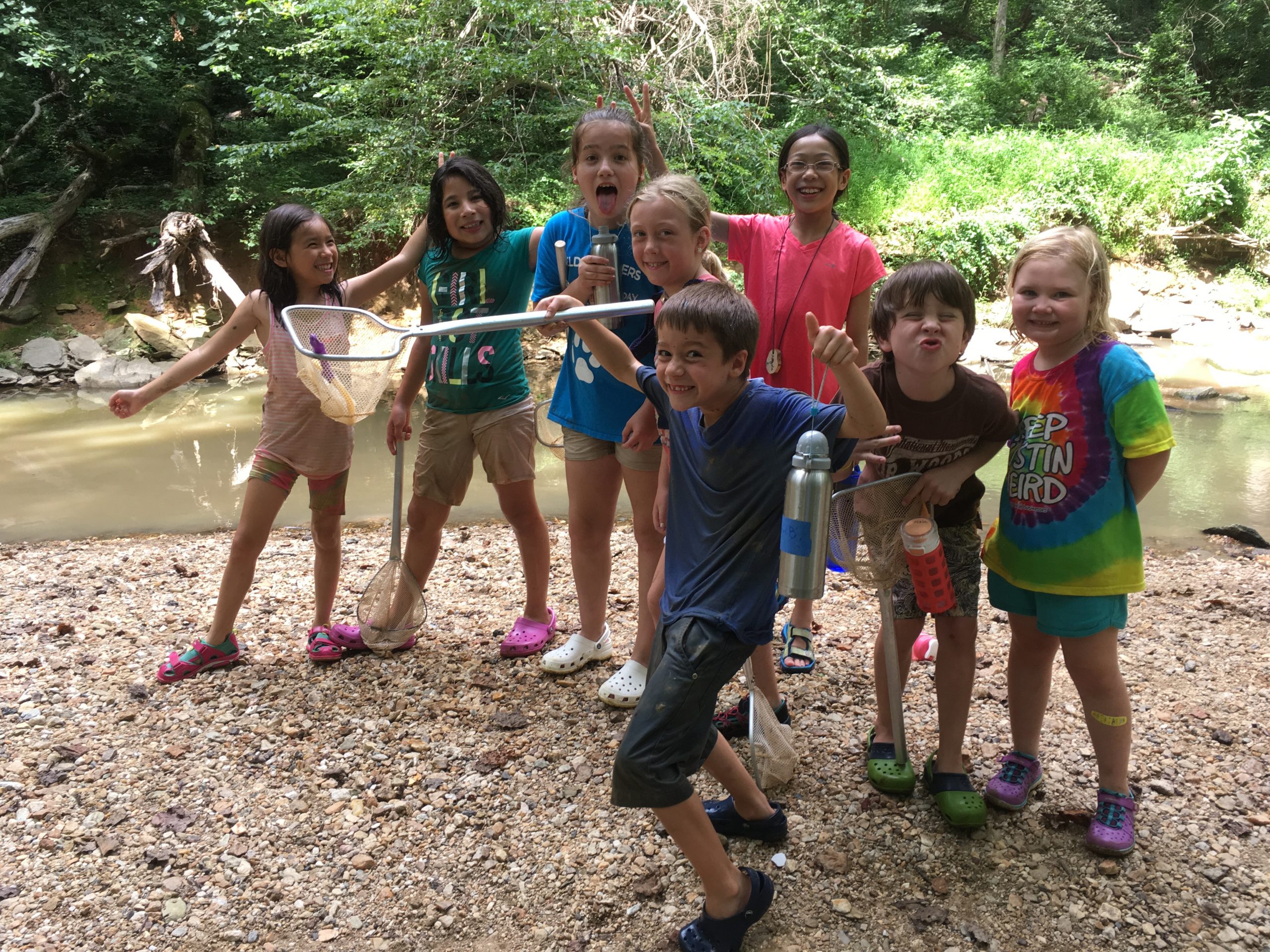 Kids enrolled in summer camp at Locust Grove Nature Center.