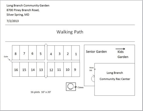 Long Branch Local Park Community Garden Map