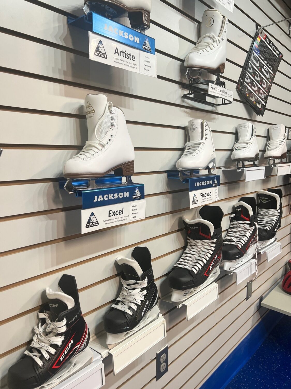 skates for sale in pro shop