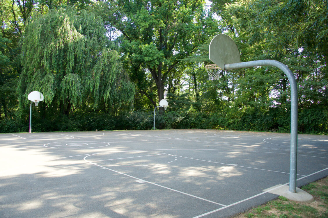 Basketball Court White Flint Neighborhood Park
