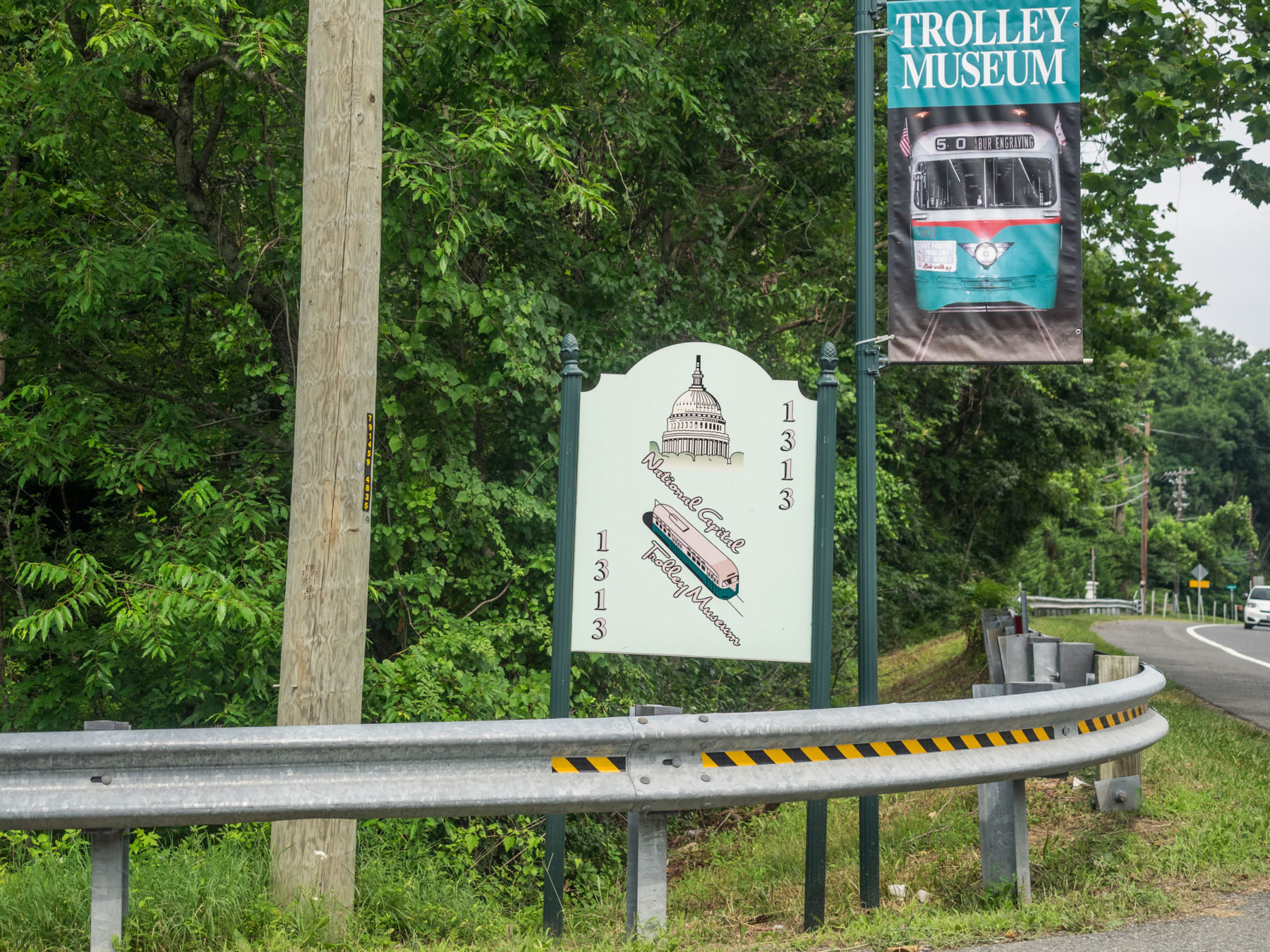 Road Sign at National Capital Trolley Museum
