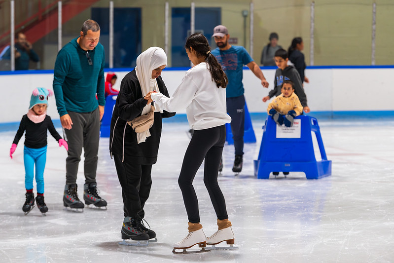 Skaters at the passport to sports event