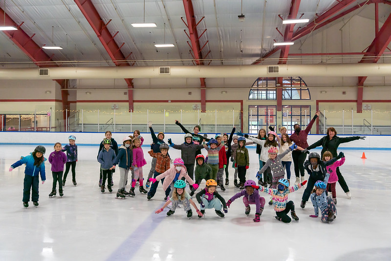 Kids skating Wheaton Ice