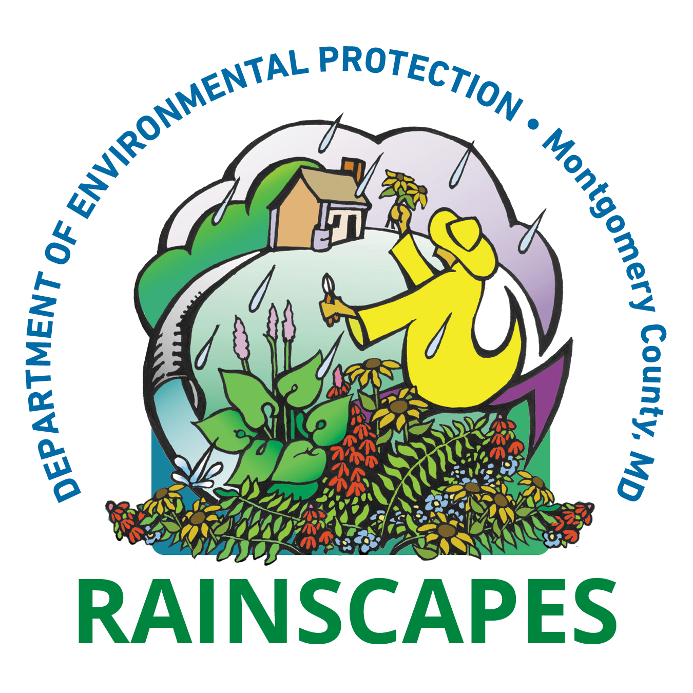 Department of Environmental Protection RainScapes Program logo