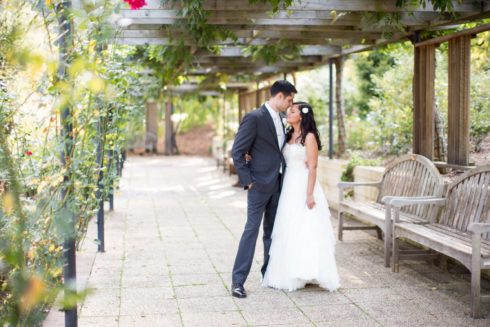 Bride and Groom at Brookside Gardens