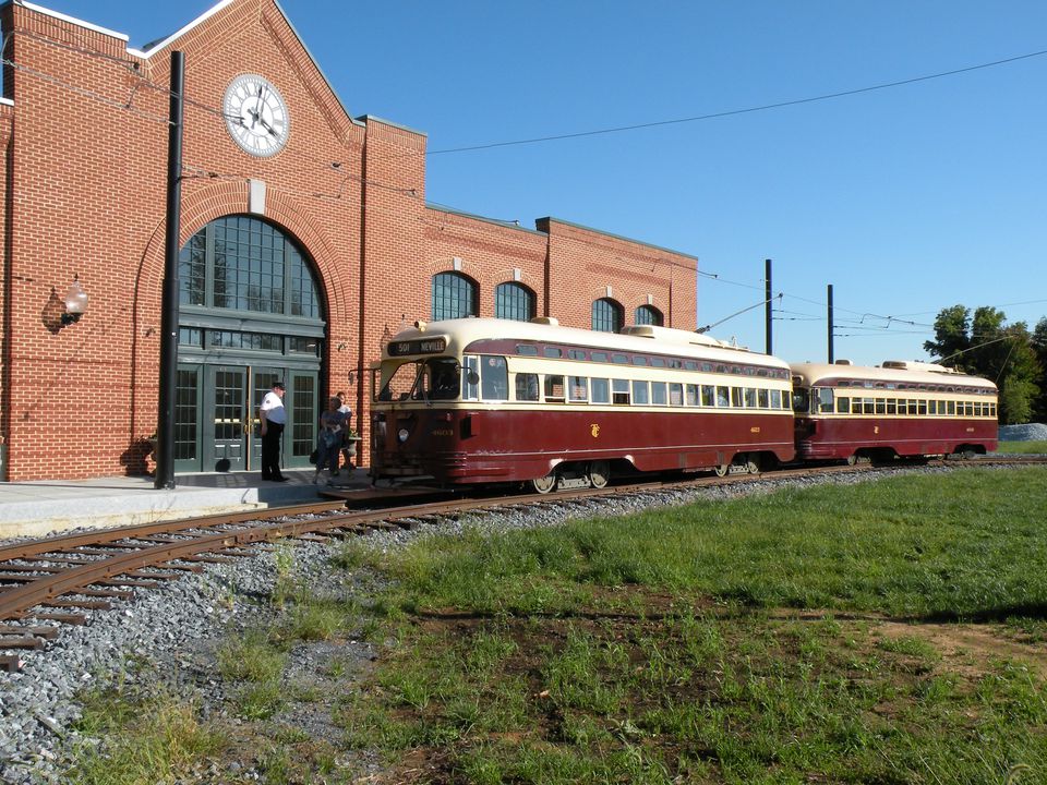 outside National Capital Trolley Museum