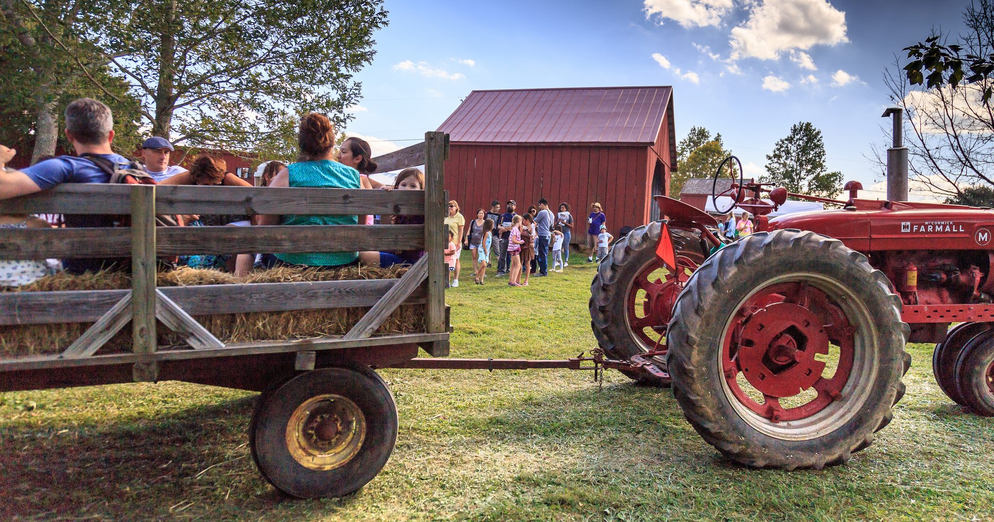 A tractor and hay ride