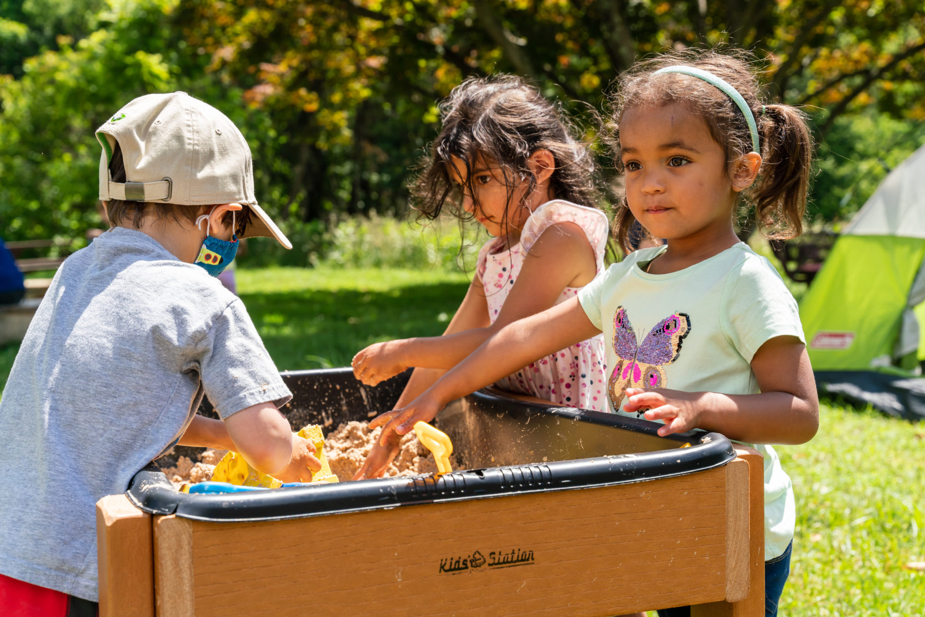 Children Playing in Sandbox at Maydale Nature Classroom