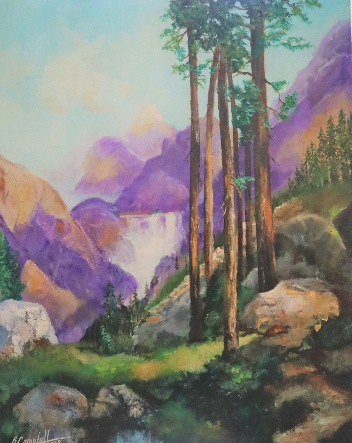 A paint of a landscape