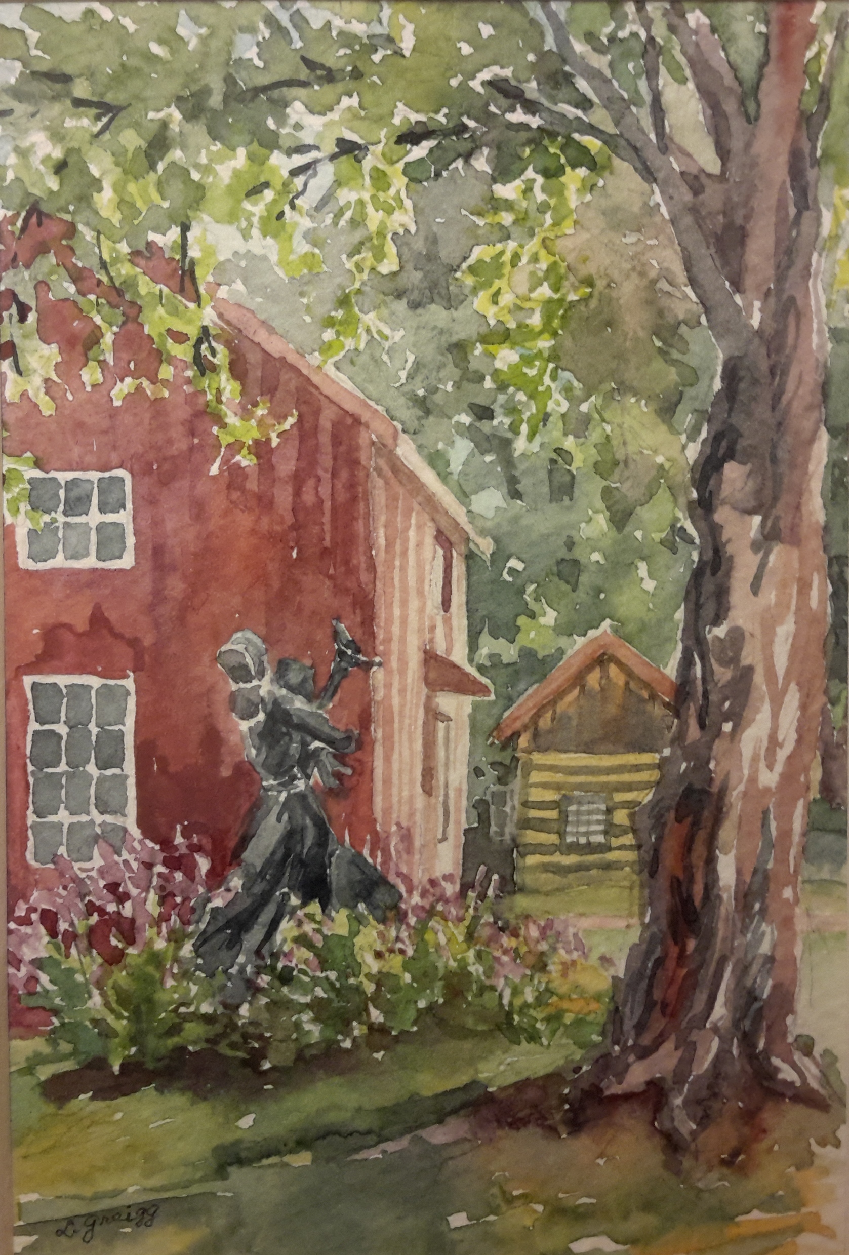 Serenity At Meadowlawn Watercolor by Linda Greigg $225, Art Exhibit at Brookside Gardens
