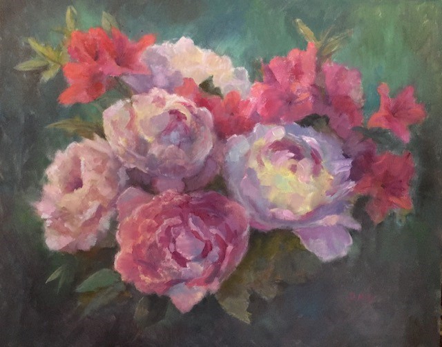 Birthday Bouquet by Debbie Miller $450, painting, Brookside Gardens