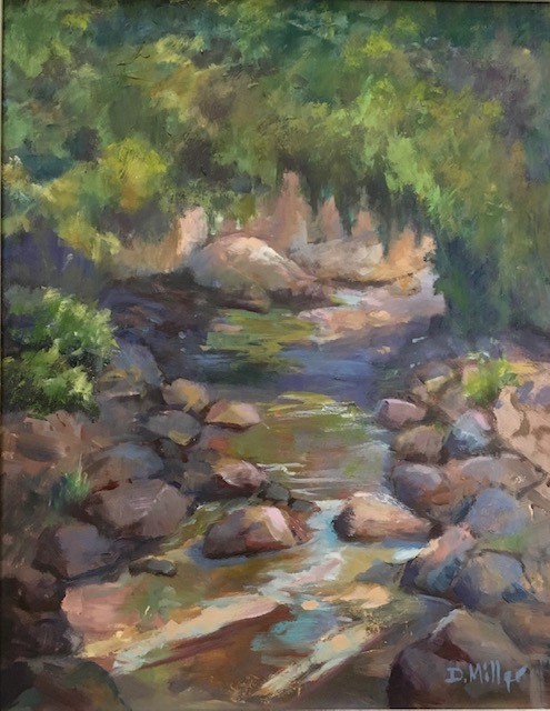 Gentle Stream by Debbie Miller $275, painting, Brookside Gardens