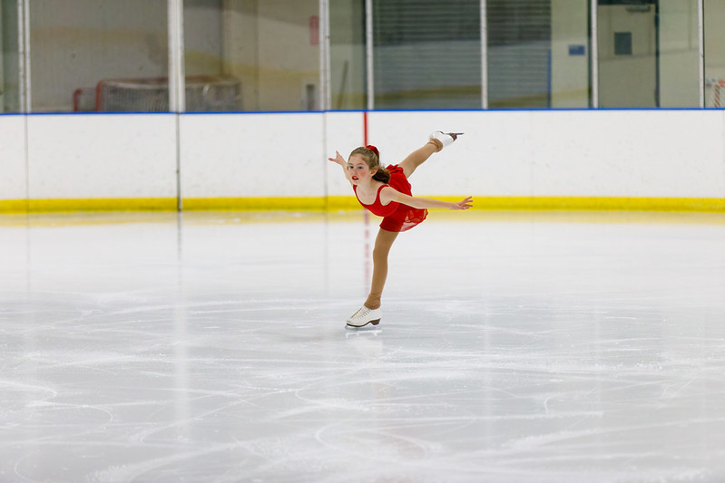 Figure skater doing a spiral