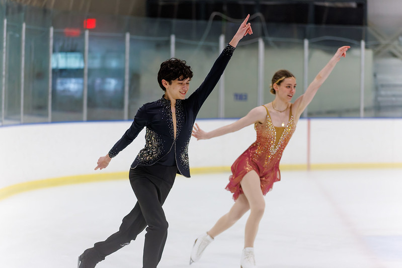 Couple ice dancing