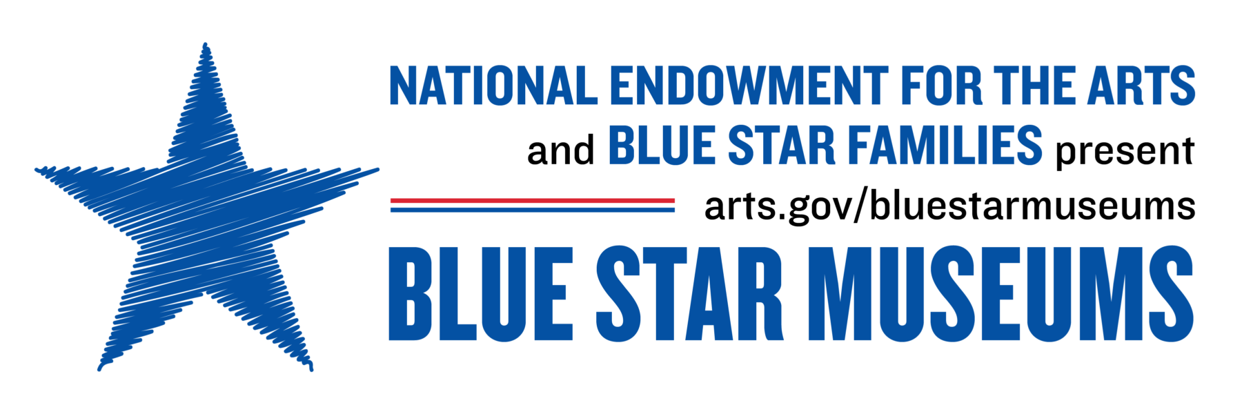 Blue Star Museum Graphic - National Endowment for the Arts and Blue Star Families present Blue Star Museum