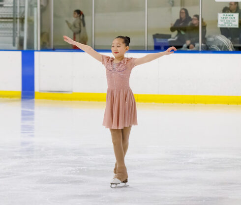 Figure skater performing