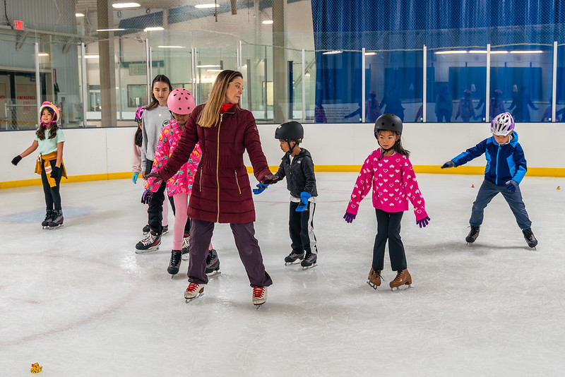 Skaters learning to stop