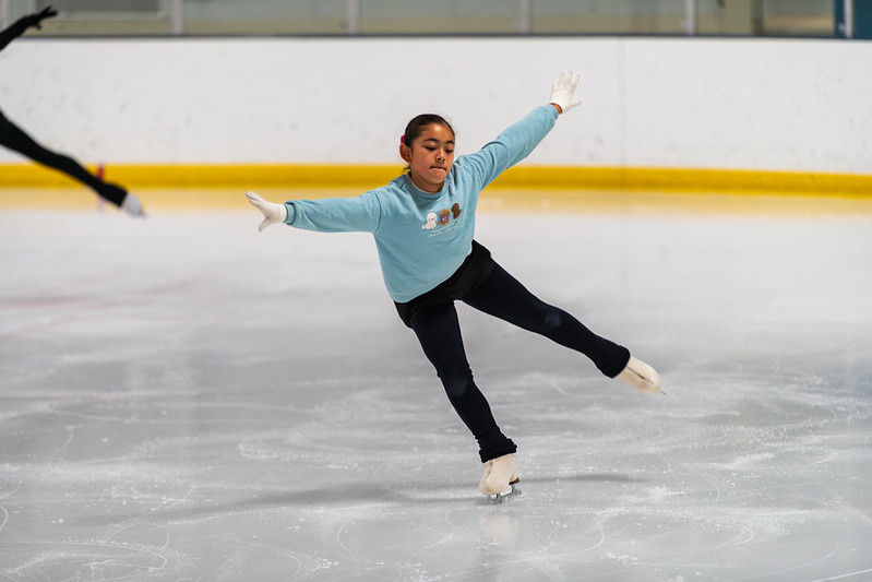 Skater practicing a jump landing