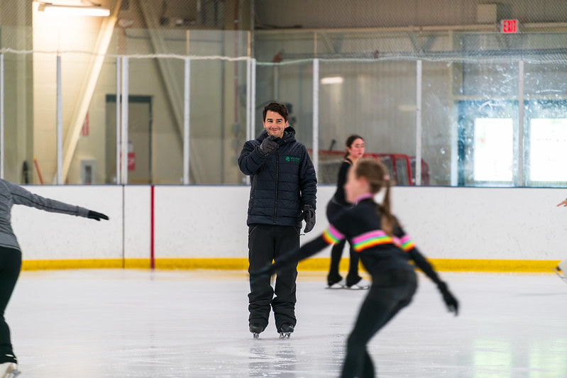 Max giving a thumbs up to some skaters