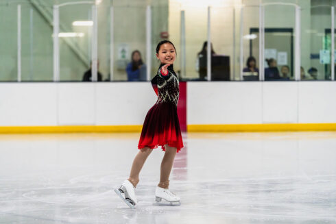 Skater in the ice show