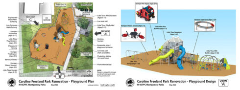 playground rendition of carline freeland park renovation