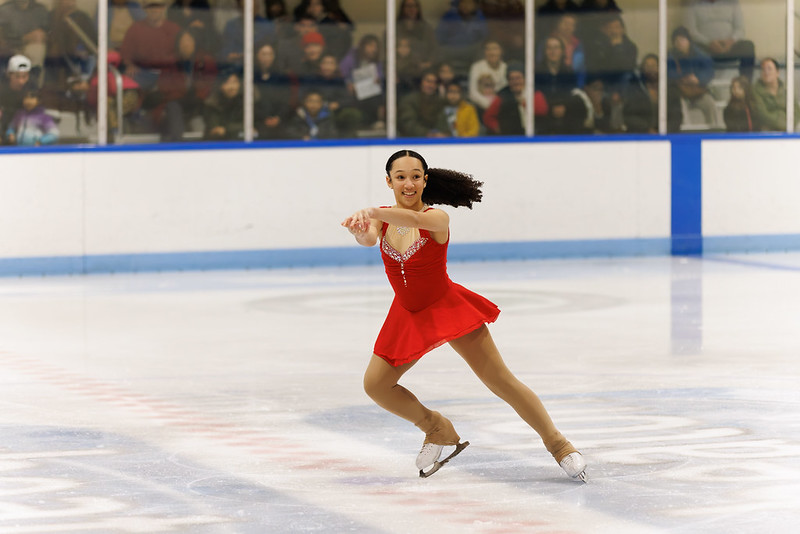 Skater performing in ice show